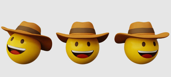 Transparent Background:0xcbertnc6c= Cowboy Emoji