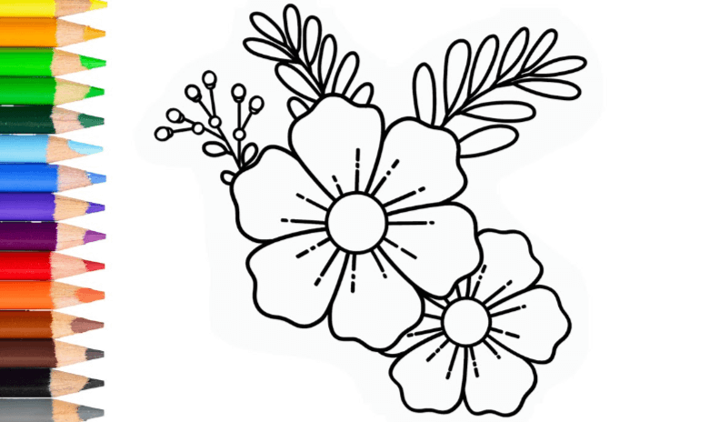 Simple:3vz4qc7cf5i= Flower Drawing Easy