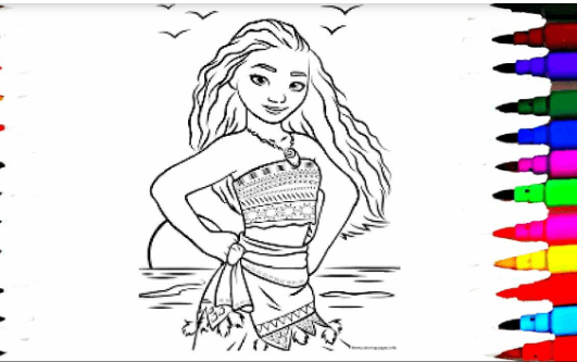 Free Printable:82rx9byr0xg= Moana Coloring Pages