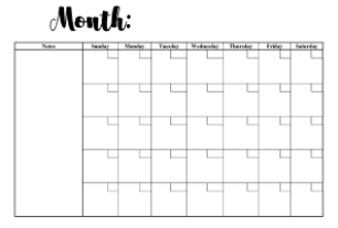 Free Printable:Jgd0ebt0jd4= Monthly Calendar Printable