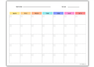 Free Printable:Jgd0ebt0jd4= Monthly Calendar Printable