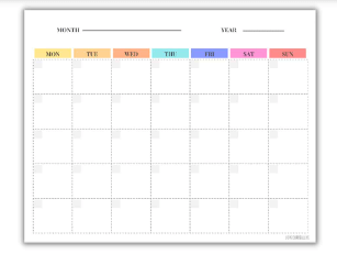 Free Printable:Jgd0ebt0jd4= Monthly Calendar Printable