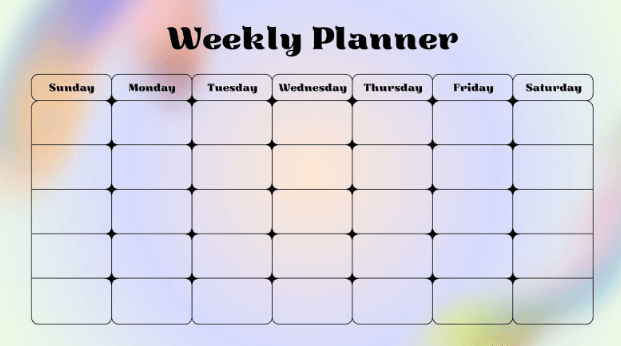 Free Printable:K2tedkccoqm= Printable Weekly Calendar