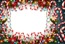 Clip Art:11rertfh-Ya= Candy Cane Border